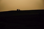 Motorbike on top of a dune